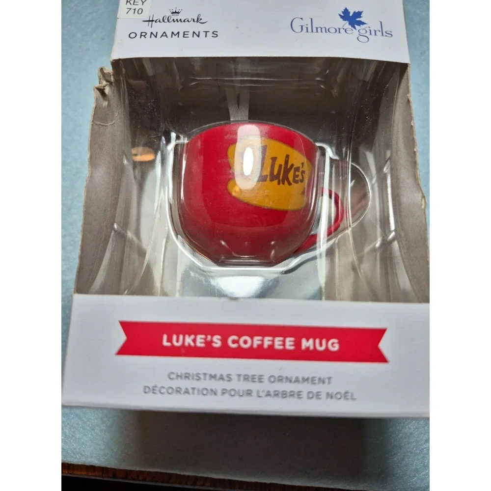 Hallmark Ornament 2024 Gilmore Girls Luke's Coffee Mug Christmas Ornament READ